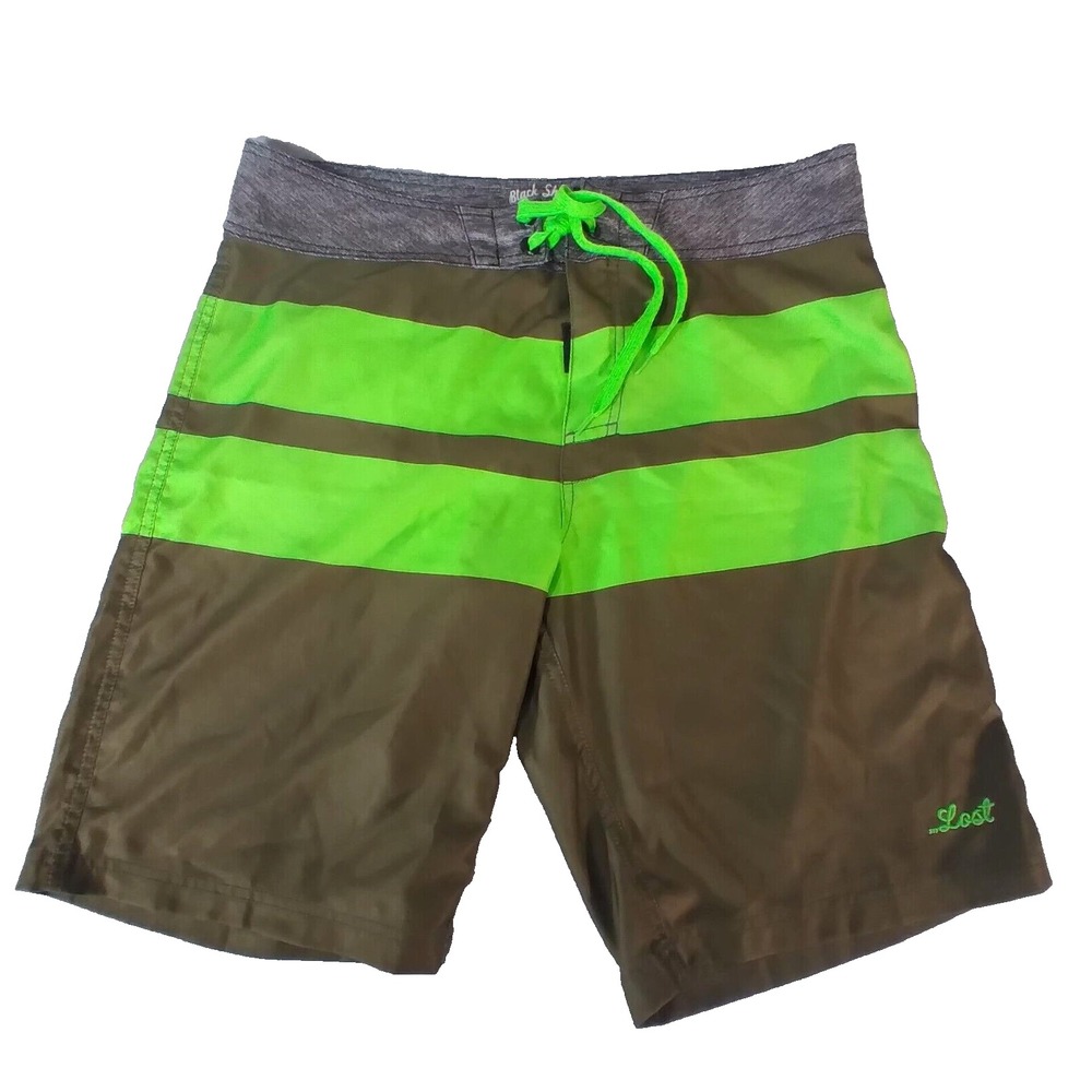 Black Sheep Surf Club board short men's 32 x 10 brown swim trunks bathing suit